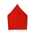 thumbnail image 1 of Moins de 5 Housses de Canapé de Noël, Housses de Chaise avec Chapeau de Père Noël, Housses de Dossier de Chaise Rouges pour Salle à Manger, Décorations de Noël, 1 of 9