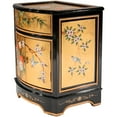 thumbnail image 3 of Oriental Furniture Gold Lacquer End Table - Birds and Flowers, 3 of 3