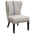 thumbnail image 2 of Coaster Fauteuil d'Appoint Wing Back en Gris et Bleu, 2 of 2