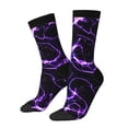 thumbnail image 1 of Balery Galaxy Lightning Calcetas Largas con Estampado para Hombre y Mujer – Suaves y Transpirables, Talla Única (US 5-11), 1 of 6