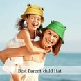 thumbnail image 6 of Frog Bucket Hat, Cute Fisherman Hat Cotton Sun Bucket Hat Sun Protection Cap Wide Brim Beach Summer Hat for Women Men Girls and Kids,Parent child hat, 6 of 6