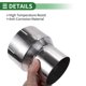 thumbnail image 5 of Rebajadora de codo de escape mandrel de 3.5" OD a 4.5" OD, adaptador de tubo de acero inoxidable 201, longitud de 5 pulgadas, tono plateado, 5 of 7