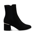 thumbnail image 2 of ALFANI Womens Black Goring Comfort Rockee Square Toe Block Heel Zip-Up Booties 9.5 M, 2 of 4