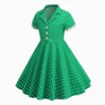 thumbnail image 4 of Kids Girls Summer Dress Vintage Retro Dresses Polka Dot Printed Clothes for Girls, 4 of 7