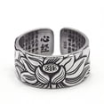 thumbnail image 3 of Anillo de dedo Minnieouse con extremo abierto ajustable de cobre Loto plateado, 3 of 6