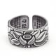 thumbnail image 3 of Anillo de dedo Minnieouse con extremo abierto ajustable de cobre Loto plateado, 3 of 6