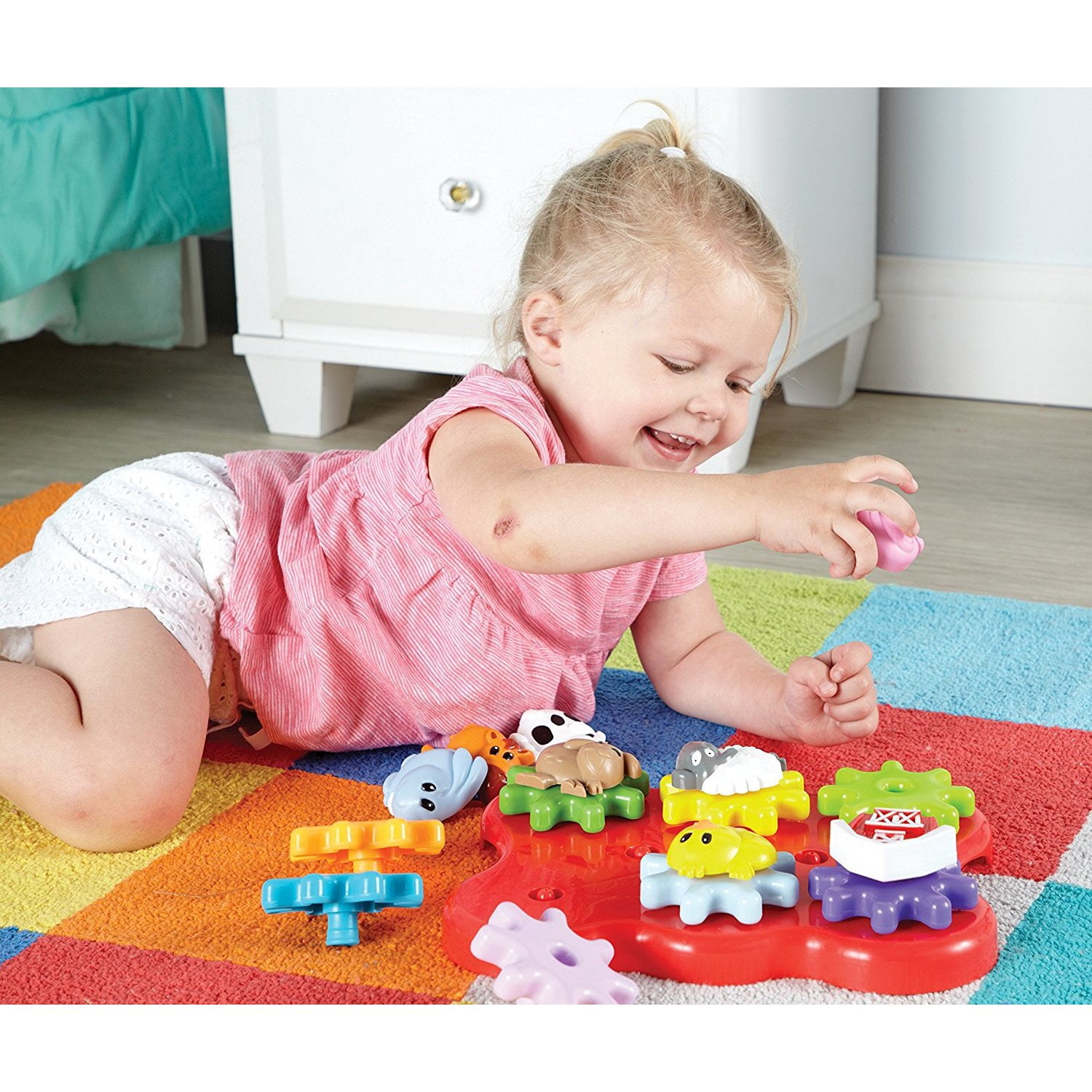 Learning Resources  Barnyard Friends Build & Spin -  Toddler Sensory  Toys, Ages 2+