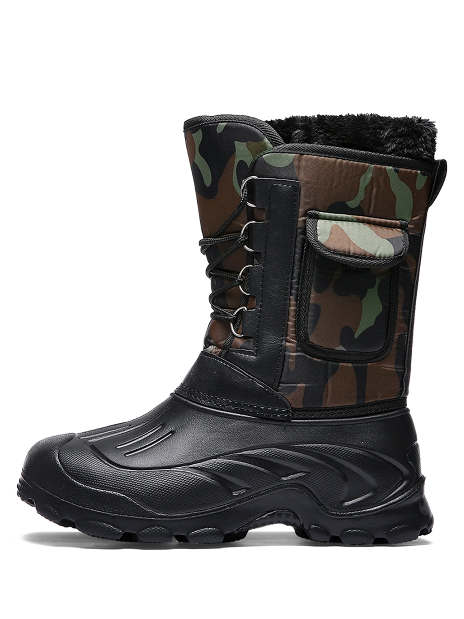 Tanleewa Snow Boots for Men Winetr Warm Waterproof Hiking Shoes 7.5 Adult Male