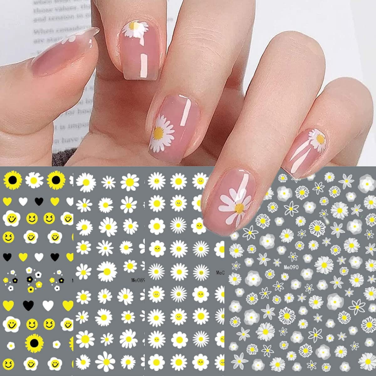 Designer Inspired Nail Art Stickers White – Smileys Glitter Store