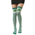 thumbnail image 4 of Biekopu Women's Knee-Length Socks, Clover Print Ireland Festival Stockings for Ladies, 68 cm/26.77 inches, 4 of 6