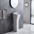 thumbnail image 4 of Rio 35-Inch Tall Freestanding Small Pedestal Sink - 35" x 13" x 11", 4 of 5