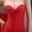 Red, variant on Women's Corset Top Strapless Hook Front Lace Floral Waist Shaper 32A
