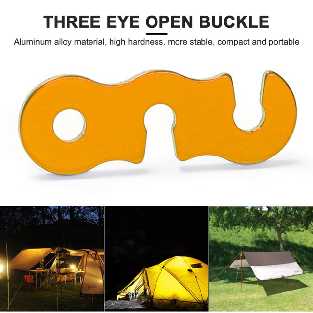 Hebilla De Cuerda De Cuerda Cuerda Cuerda Hebilla Camping 10 Uds. Tensores ajustables tipo S para tienda de campaña con hebilla de cuerda (naranja)