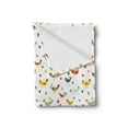 thumbnail image 2 of Vibrant Soft Flannel Fleece Throw Blanket, Repetitive Chickens Eggs Colorful Doodle on Plain Background, Cozy Plush for Indoor and Outdoor Use, 70" x 90", Yellow Green Sky Blue, by Ambesonne, 2 of 5