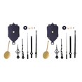 thumbnail image 3 of maskred 11 Pieces Wall Clock Movement Mechanism Replacement Tools Quartz Repair Shaft Black 2Set, 3 of 6