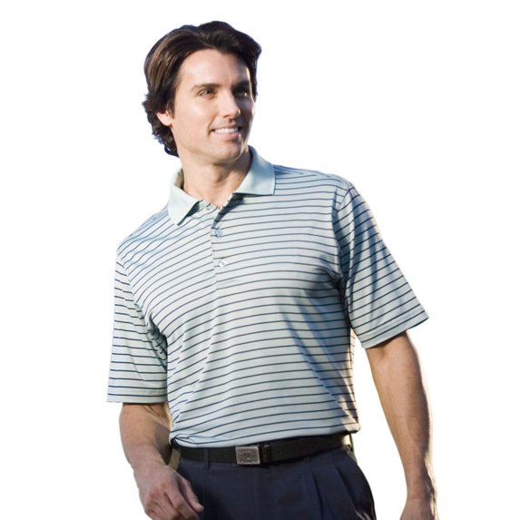 Monterey Club Men's Divot Stripe Texture Golf Polo Shirt #1625