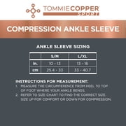 Tommie Copper Sport Compression Ankle Sleeve, Black, Small/Medium, Support Brace, 1 Count per Pack