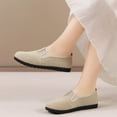 thumbnail image 5 of Domuza Women's Breathable Mesh Slip-On Walking Shoes, Lightweight Non-Slip Soft Sole Comfort Sneakers, Casual Footwear for Daily Walking, Indoor & Outdoor Activities Beige 8（EU-40）, 5 of 7