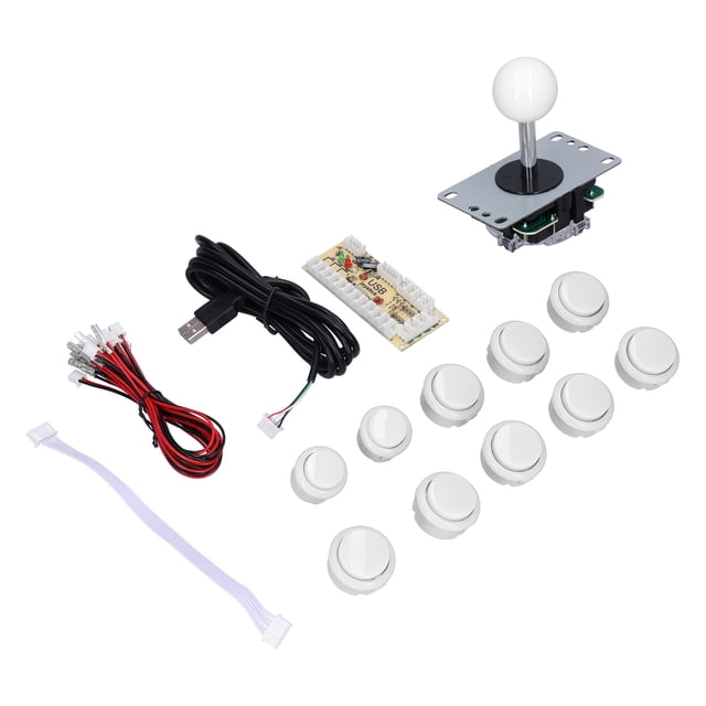 Arcade Game DIY Kit Parts, 8 Way Joystick Wide Application Arcade Joystick DIY Kit Compact Design For PC Game For MAME For Fight Stick Green,Blue,Red,White,Yellow,Black,Mixed