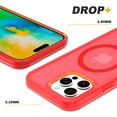 thumbnail image 4 of Dteck Strong Magnetic for iPhone 16 Pro Max Case, Compatible with MagSafe, Military-Grade Protection Translucent Matte Rugged Case for iPhone 16 Pro Max,Red, 4 of 4