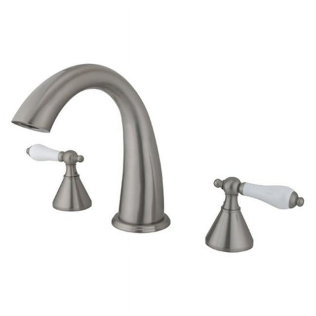 Kingston Brass KS2368PL 8 Inch -18 Inch Widespread Roman Tub Filler - Satin Nickel