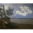 thumbnail image 2 of de Chavannes, Pierre Puvis 18x15 White Modern Wood Framed Museum Art Print Titled - Dream - Le Reve, 2 of 4