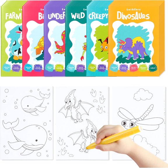 THE TWIDDLERS: 24 Mini Colouring Books for Kids (Paperback)