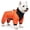 Orange, variant on Hengshan Dog Winter Snowsuit, Full Coverage 4-Legged Dog Coat, Sherpa Lined Warm Dog Jacket with Back Zipper & Reflective Leash Strap, Water Resistant Cold Weather Pet Apparel for Small Dogs