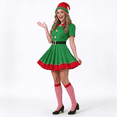 thumbnail image 2 of Afdoent Christmas Elf Set with Hat Belt Socks for Women Family Matching Xmas Outfits Holiday Party Dress Up, 2 of 6
