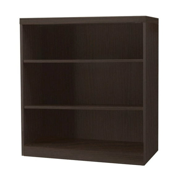 Mayline 3 Shelf Quarter Round (1 fixed shelf), Mocha