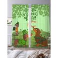 thumbnail image 3 of Green St. Patrick's Day Sheer Curtains 96 Inch Length 2 Panels Set Window Treatments, Green Lucky Clovers Dog Rod Pocket Semi Curtains for Living Room/Bedroom/Kitchen Décor, 104"W x 96"L, 3 of 7