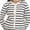 White Black, variant on Women's Striped Cardigan Sweater Trendy Long Sleeve Button Down Crew neck Cardigans