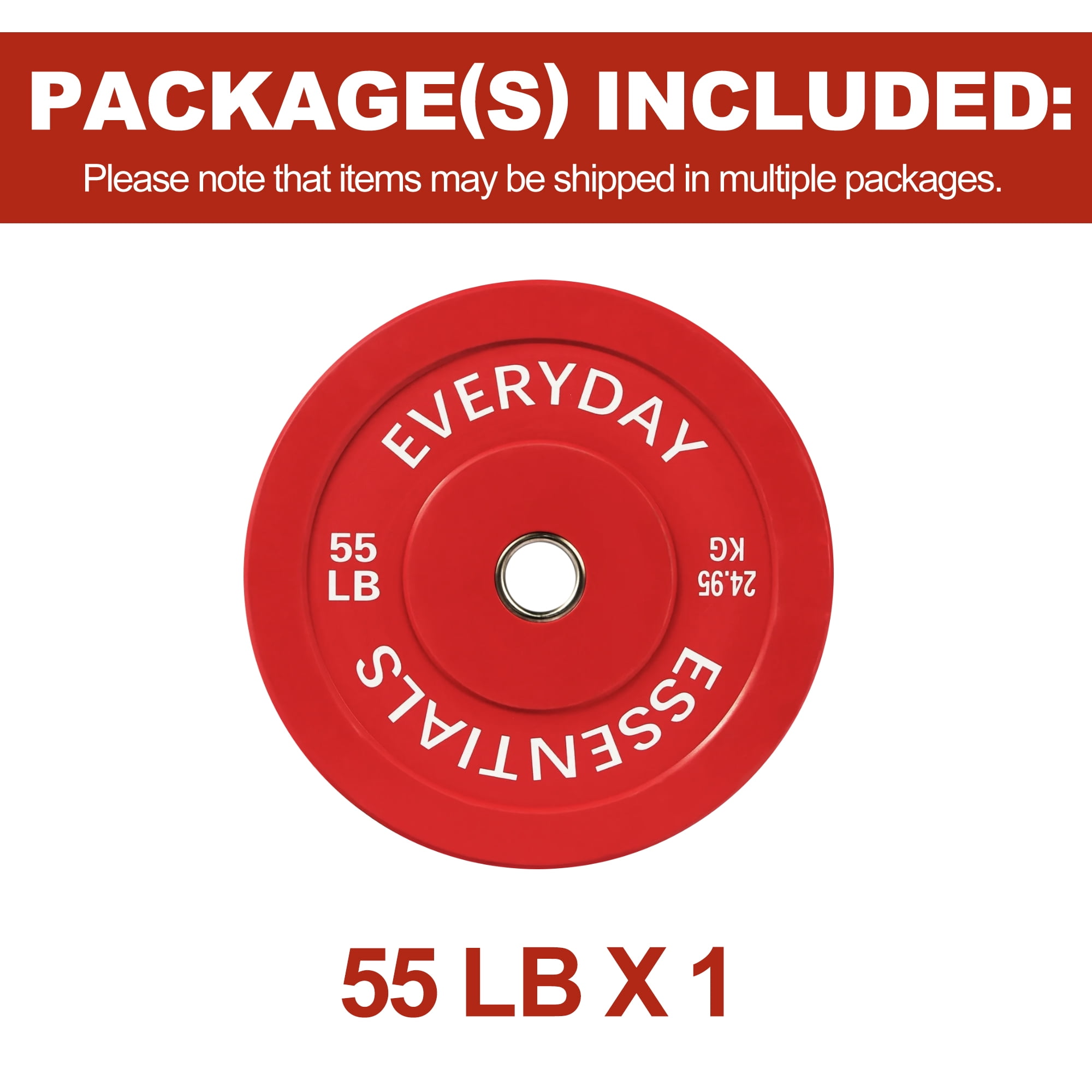 FlexWave 2-Inch Olympic Bumper Weight Plate，with Steel Hub, Multicolored, Multiple Sizes，Single & Pair, for Strength Training & Home Gym