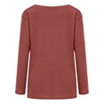 thumbnail image 5 of Long Sleeve Shirts for Women Fall Fashion Must Have Women's Clothing Crew Neck Casual Ladies Tops And Blouses Knit Womens Sweatshirt Brown, 5 of 9