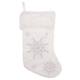 thumbnail image 2 of Vrorvz Snowflake Embroidered Christmas Stocking Christmas Decorations Christmas Ornaments Soft Lightweight Fabric Tree Fireplace Room Decor Adds Warm Festive Mood 17.7In White, 2 of 5