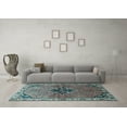 thumbnail image 3 of Ahgly Company Indoor Rectangle Persian Light Blue Traditional Area Rugs, 2' x 5', 3 of 4