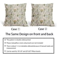 thumbnail image 5 of Sage Green Wild Flower Plant Pillow Covers Set of 2 18x18 Inch Spring Summer Floral Linen Polyester Decorative Throw Pillow Case Cushion Cover for Bedroom Sofa Living Room Couch Chair Office, 5 of 6