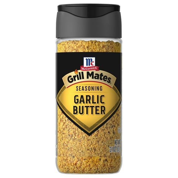 (2 pack) McCormick Grill Mates Garlic Butter Seasoning, 3.1 oz Bottle