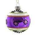 thumbnail image 2 of Shiny Brite Decorated Rounds Glass Ornament Halloween 4026977 Purple, 2 of 3