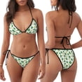 thumbnail image 3 of Balery Frogs And Tropical Leaves Pijama Estampado Bikini de Dos Piezas para Mujer - Conjunto de Bikini Ajustable Sexy y Cómodo para Playa, 3 of 6