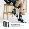 thumbnail image 5 of Mobestech 5 Pairs Cotton Tabi Socks Breathable Two Finger Design Assorted Color for Women, 5 of 7