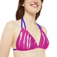 thumbnail image 4 of Effete Feline Claw Marks Scratch Strappy Triangle Bikini Top (AOP), 4 of 4