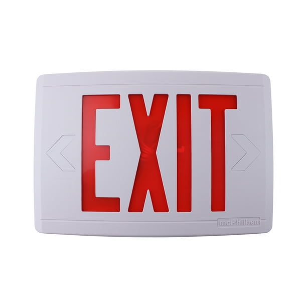 DayBrite McPhilben CXXL3RW Compact Emergency Exit Sign Light, White