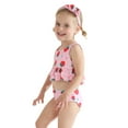 thumbnail image 2 of Ardorlove Toddler Baby Girl 3Pcs Bikini Swimsuit Set Sleeveless Tank Tops with Shorts and Headband Bikini Swimwear Summer Beach Bathing Suit 18M-5T, 2 of 8
