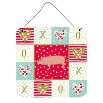 Carolines Treasures CK5359DS66 6 x 6 in. American Landrace Pig Love Wall or Door Hanging Prints