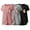 Gray + Pink + Black, variant on 3 Pack Maternity Nursing Shirts Double Layer Breastfeeding Tops Short Sleeve Crew Neck Tees Postpartum Clothes