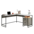 thumbnail image 2 of Office Desk, L-Shaped Desk, Brown finish, Brown Work Surface,Engineered Wood Office Workstation, Furniture, Office, Desks & Work Surfaces L-Shaped Desk, Brown finish, 2 of 11