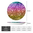 thumbnail image 2 of Yiaed Glitter Rainbow Print Bone China Decorative Plate Ceramic Dinner Plates Art Crafts with Display Stand-8in, 2 of 6