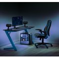 thumbnail image 3 of Beta Battlestation Game Desk with Black Carbon Top and Matte Blue Metal Legs, 3 of 11