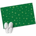 thumbnail image 6 of Christmas Green Bathroom Rug Washable 2x3 Entryway Rug Non Slip Winter Snowflakes Xmas Retro Front Door Mat Low Pile Indoor Doormat Throw Floor Carpet for Kitchen Bedroom Entrance, 6 of 8